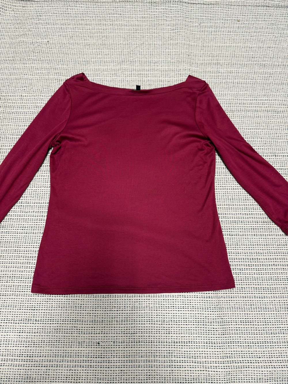 Talbots supima cotton blend 3/4 sleeve boatneck top
